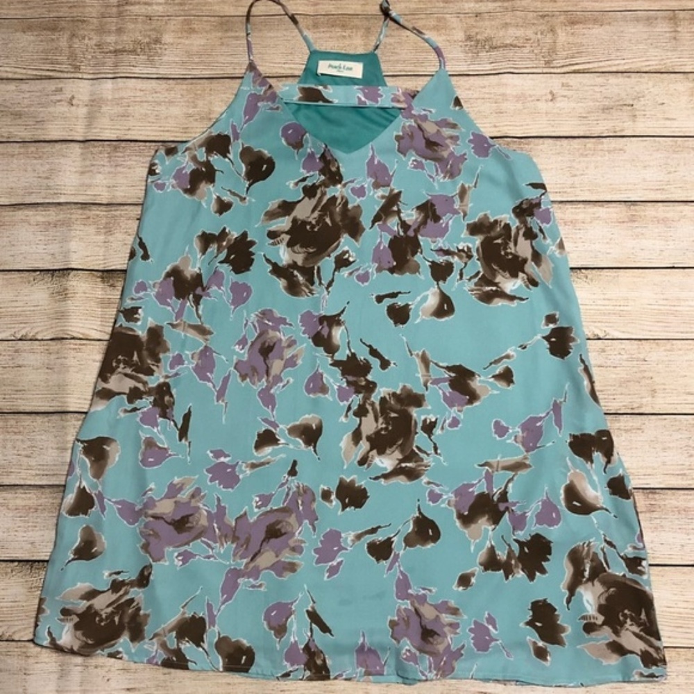 Peach Love California Floral Dress Medium